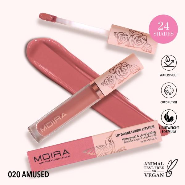 MOIRA Lip Divine Liquid Lipstick (020,Amused)