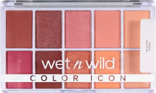 10 Pan Eyeshadow Palette Heart & Sol – Paleta de Sombras para Ojos de 10 Tonos