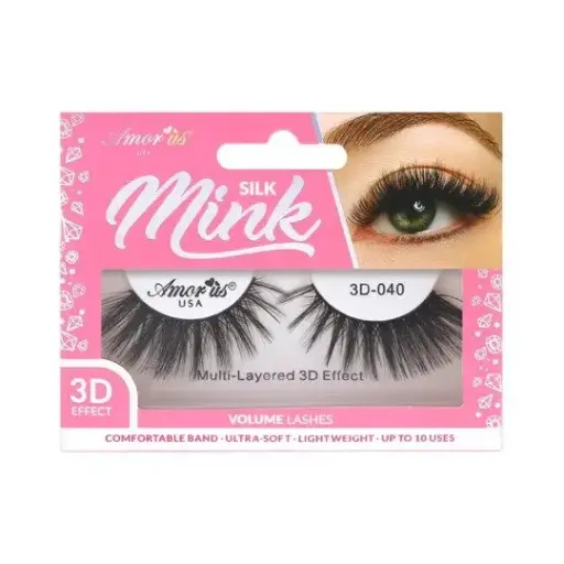 [681441562311] Amor Us 3D Silk Mink Lashes #40 – Pestañas Postizas Volumen Natural