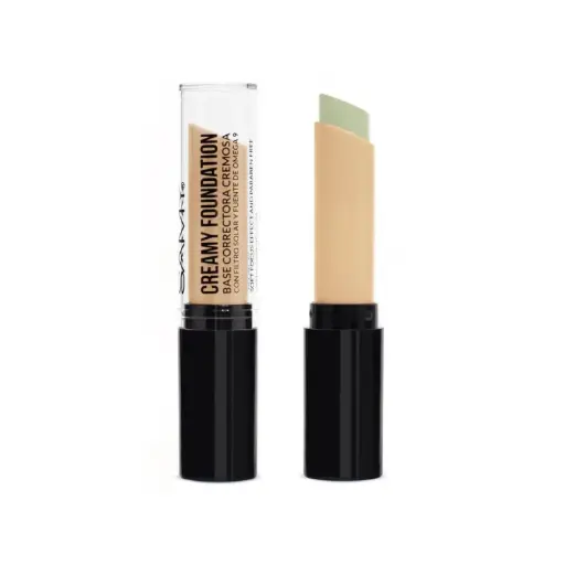 [7703378456853] Base Correctora Cremosa en Barra Samy #04 Verde Green – Corrector Neutralizador de Rojeces