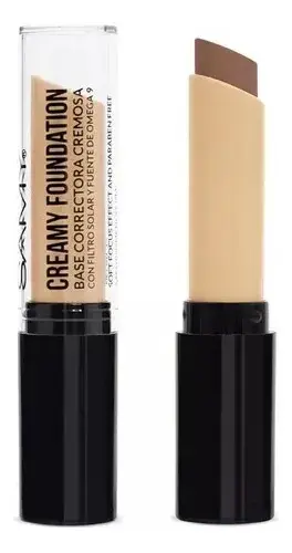 [7703378938700] Base Correctora Cremosa en Barra Samy #08 Chocolate – Corrector de Alta Cobertura