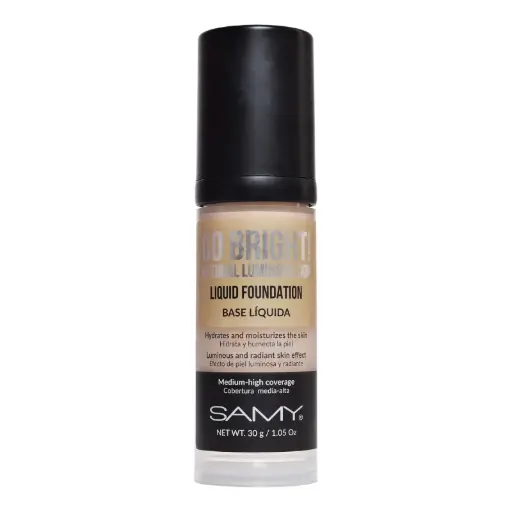 [7703378782570] Base Líquida Go Bright 30 g Samy #3.0 Medium – Base de Maquillaje Iluminadora