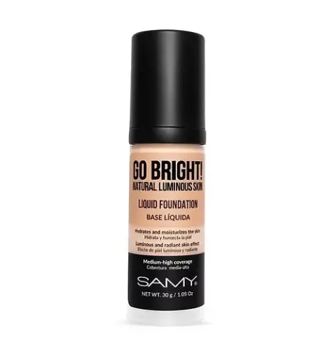 [7703378700277] Base Líquida Go Bright 30 g Samy #7.0 Rich – Base de Maquillaje Iluminadora