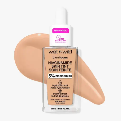 [077802163196] Bare Focus Niacinamide Skin Tint Cream Beige