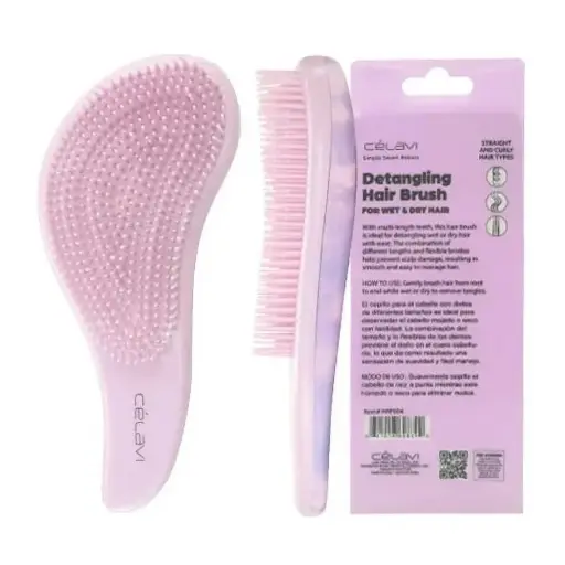 [641018609184] CELAVI DETANGLING HAIR BRUSH LAVENDER