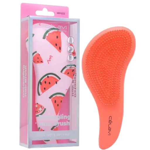 [641018462840] CELAVI DETANGLING HAIR BRUSH WATERMELON