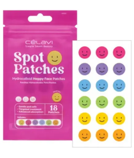 [641018463373] CELAVI SPOT PATCHES HAPPY FACE 18 PCS