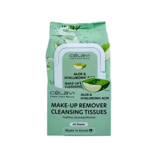 [641018701864] CELAVI TOALLITAS DESMAQUILLANTES ALOE & HYALURONIC ACID 60 SHEETS