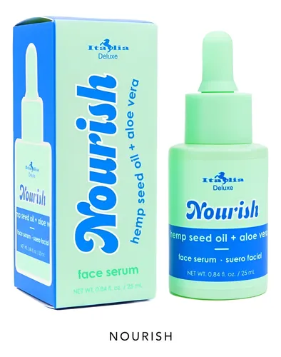 [782353400064] ITALIA DELUXE NOURISH FACE SERUM HEMP SEED OIL + ALOE VERA 25 ML