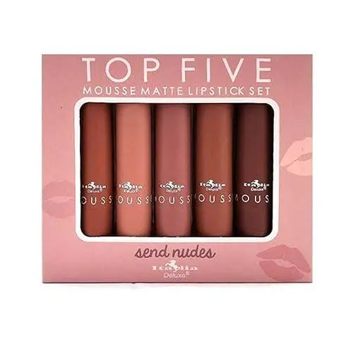 [782353019136] Italia Deluxe Mousse Matte Lipstick Set- Send Nudes