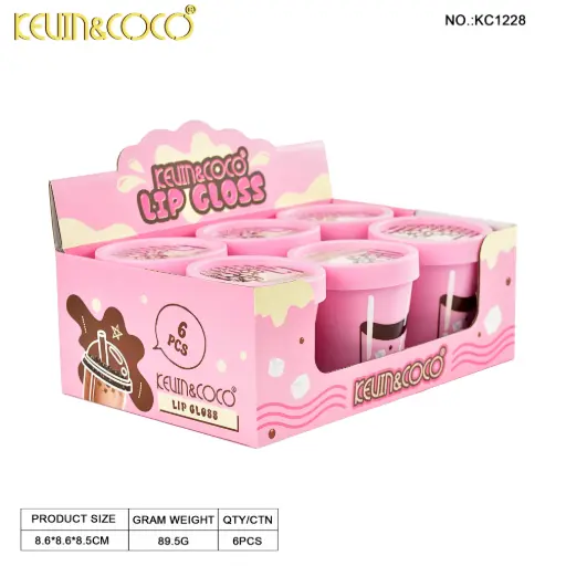 [6937454000840] KEVIN & COCO LIP GLOSS COCO BEAR 6 PCS