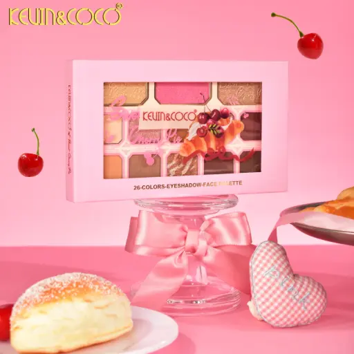 [6937454000581] KEVIN & COCO SWEET CHERRY PIE 26 COLORS-EYESHADOW-FACE PALETTE