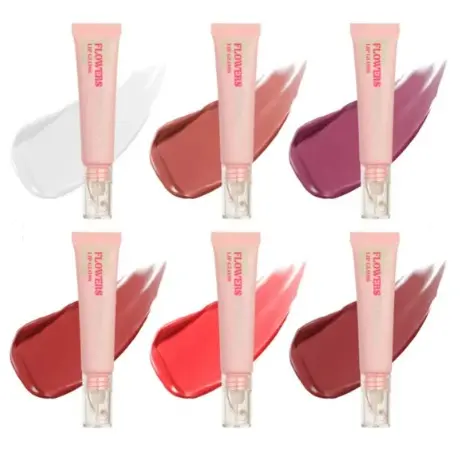 [6976289196830] KEVIN Y COCO 6 COLOR LIP GLOSS FLOWERS LOVE