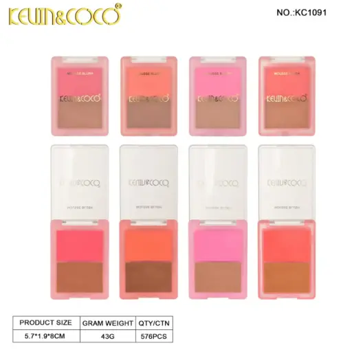 [6976289197974] KEVIN Y COCO PEACH 12 COLOURS FACE PALETTE
