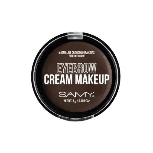 [7703378003880] MAQUILLAJE CREMOSO PARA CEJAS SAMY # 02. OSCURO