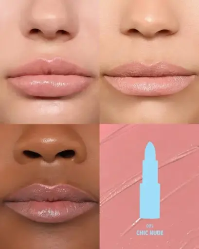 [840222313942] MOIRA CHIC SATIN LIPSTICK 001 CHIC NUDE