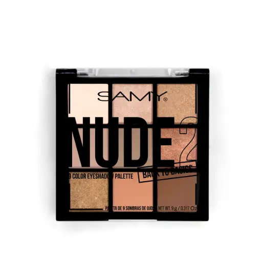 [7703378274365] PALETA X 9 SOMBRAS DE OJOS SAMY # 14. NUDE 2