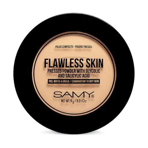 [7703378453852] POLVO COMPACTO PIEL MIXTA A GRASA SAMY # 02. BEIGE