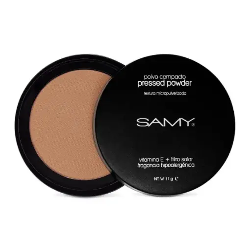 [7703378004344] POLVO COMPACTO SIN ESPEJO SAMY # 04. ALMENDRA