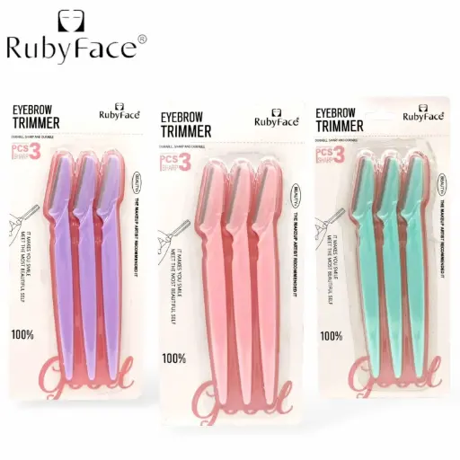 [6972547654753] RUBY FACE EYEBROW TRIMMER 3PCS