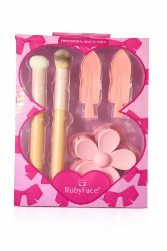 [6972547656092] RUBY FACE SET HERRAMIENTA PARA MAQUILLAJE 5PCS