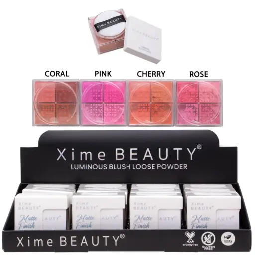 [742383190960] XIME BEAUTY MATTE FINISH LUMINOUS BLUSH LOOSE POWDER