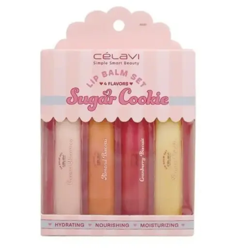 [641018501990] CELAVI Sugar Cookie lip balm set 4pcs