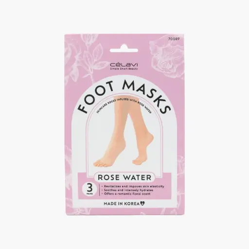 [70093] CELAVI FOOT MASK ROSE WATER