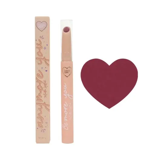 [6924372696927] BEAU VISAGE Anymore You Matte Lipstick 06 In Love – Labial Mate de Alta Pigmentación y Larga Duración