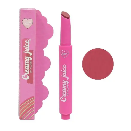[6973327783595] BEAU VISAGE Creamy Juice Lip Plump 03 Fiery Red – Brillo Labial Voluminizador e Hidratante