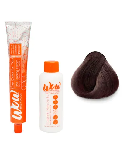 [671875658797] WOW Tinte en Crema para Cabello con Peróxido en Crema 4.52 Castaño Caoba