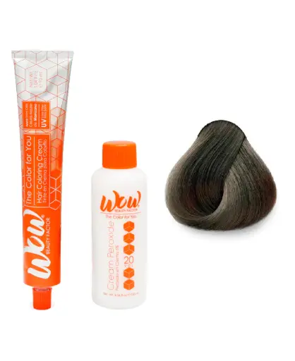 [671875658582] WOW Tinte en Crema para Cabello con Peróxido en Crema 7.11 Rubio Cenizo