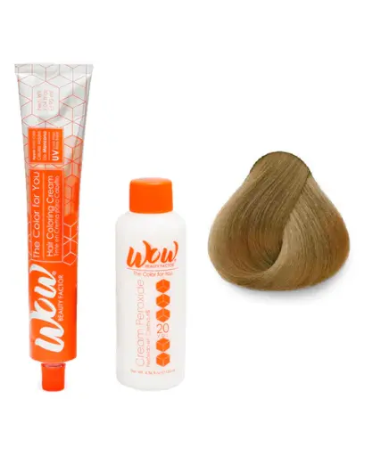 [671875658667] WOW Tinte en Crema para Cabello con Peróxido en Crema 8.3 Rubio Claro Dorado