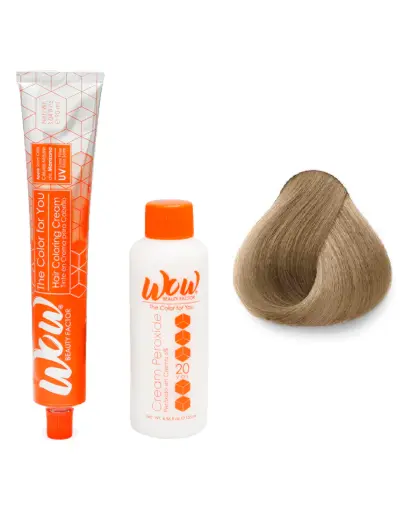 [671875658926] WOW Tinte en Crema para Cabello con Peróxido en Crema 9.12 Rubio Clarisimo