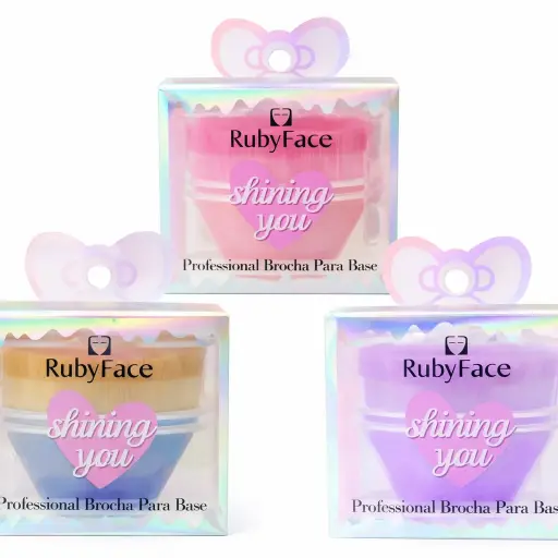 [6972547652056] RUBY FACE Profesional Brocha Para Base Shining You Mini