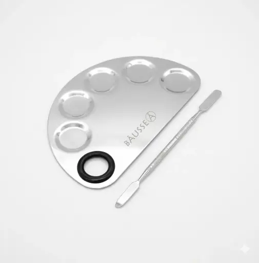 [7503176212039] BAUSSE PALETA DE ACERO PARA MEZCLAR MAQUILLAJE