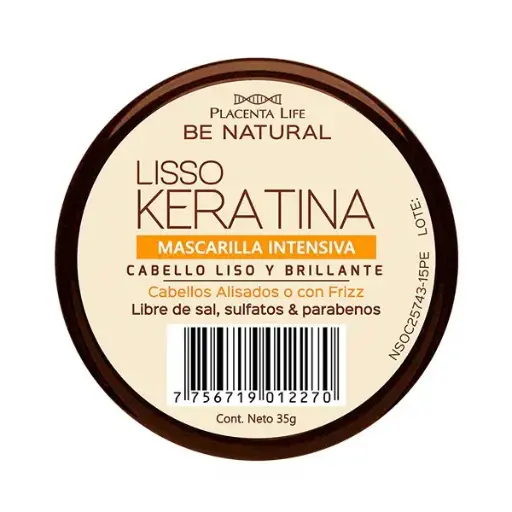 [7756719017367] BE NATURAL LISSO KERATINA MASCARILLA INTENSIVA 35 g