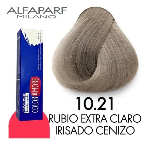 [8022297128276] Tinte 10.21 Rubio Extra-Claro Irisado Cenizo 90 ml Color Amore de Alfaparf Milano – Coloración Permanente Profesional