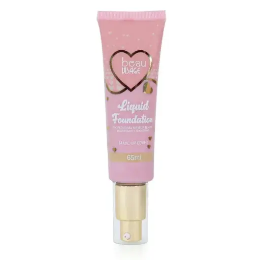 [6924372695890] BEAU VISAGE Base Líquida 04 Medium Chocolate – Foundation de Alta Cobertura y Acabado Natural