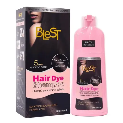 [742383188844] Blest DARK BROWN HAIR DYE SHAMPOO