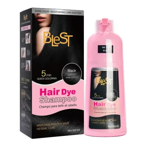 [742383188820] Blest BLACK HAIR DYE SHAMPOO