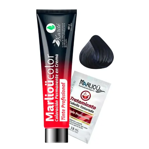 [7707299130809] MARLIOU TINTE PROFESIONAL NATURAL NEGRO AZUL 1-11