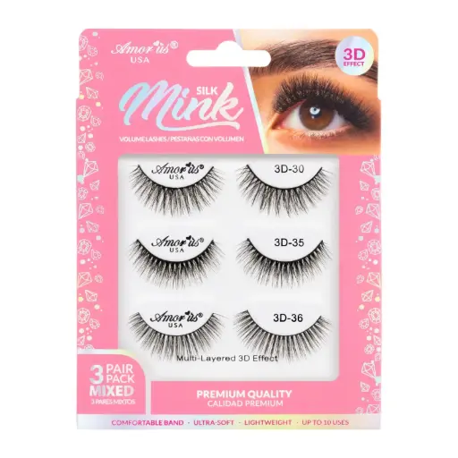 [610895186101] AMOR US MINK LASHES PACK 3D 3P MIX #5