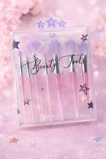 [6972547650496] RUBY FACE BEAUTY TOOLS 7 PCS BRUSH SET