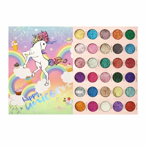 [782353020309] Italia Deluxe Unicorn Party Glitter Palette