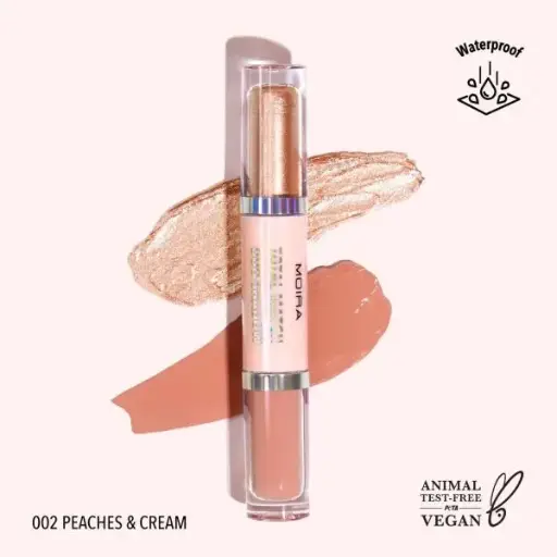[840222302854] MOIRA Total Match Duo Shadow (002, Peaches & Cream)