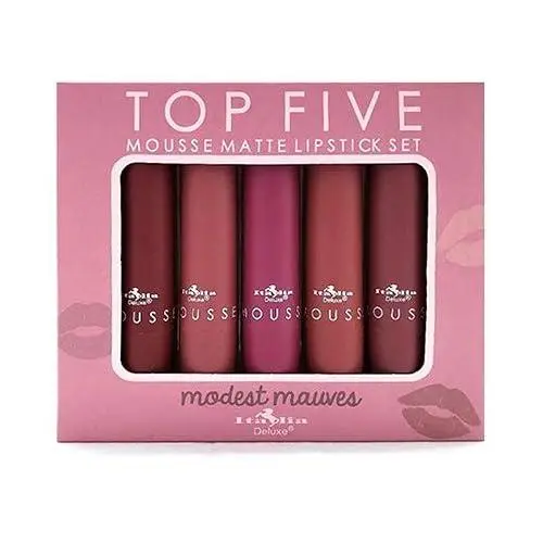 [782353019150] Italia Deluxe Mousse Matte Lipstick Set-Modest Mauves