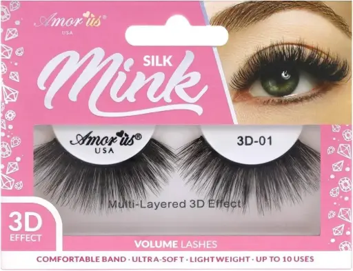 [681441561741] Amor Us 3D SILK MINK LASHES #01