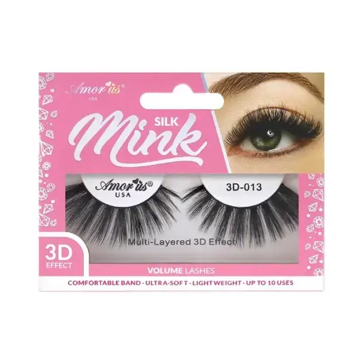[681441561987] Amor Us 3D Silk Mink Lashes #13 – Pestañas Postizas Volumen Natural