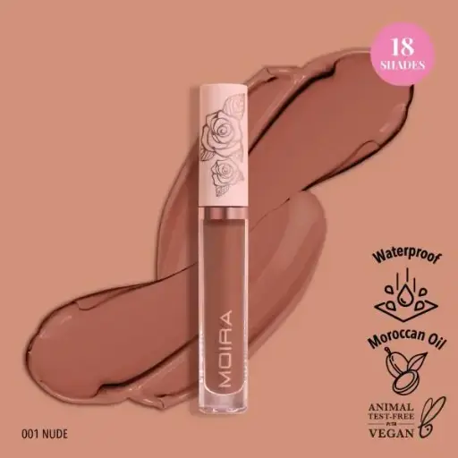 [816180029959] MOIRA Lip Divine Liquid Lipstick (001, Nude)